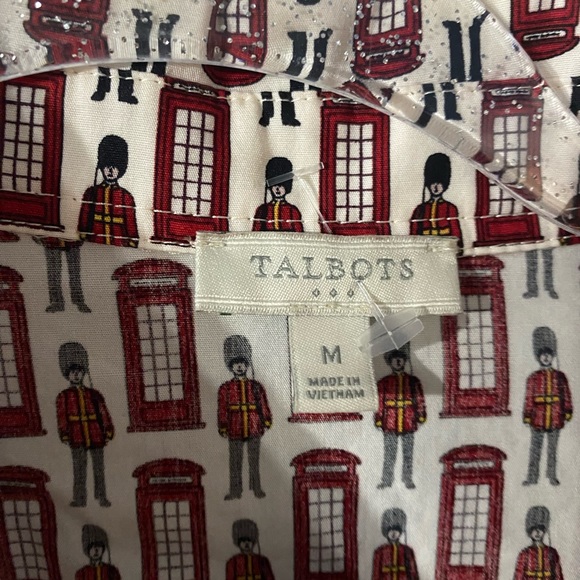 RARE Talbots London British Phone ☎️ Queens 💂‍♀️ Guards Button Down Shirt - Picture 5 of 5